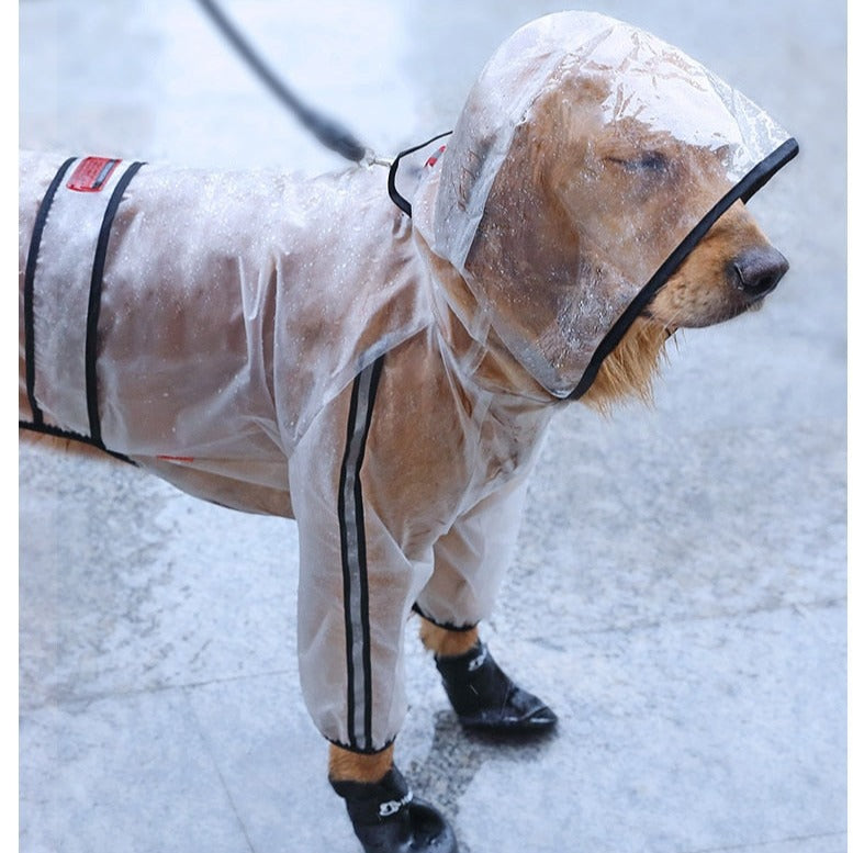 Şeffaf Köpek Yağmurluk Tulum