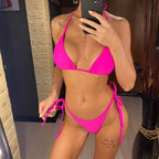 Kadın Bikini Brazilian Halter Bikini 80426125