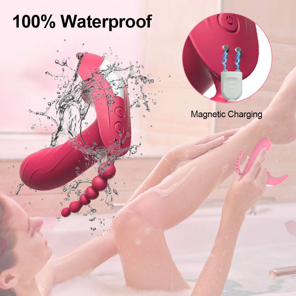 Isıtmalı Kadın Vibratörü G-Noktası Oral Dil Yalama Dildo Kumandalı 48936638